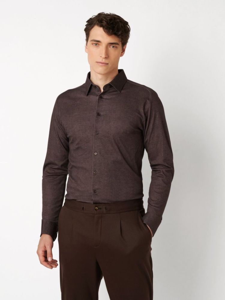 97528-3 SH-TWILL JERS 870 BROWN