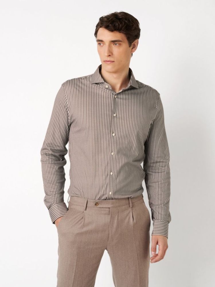 97207-4 SH-STRIPE 864 BROWN/WHITE