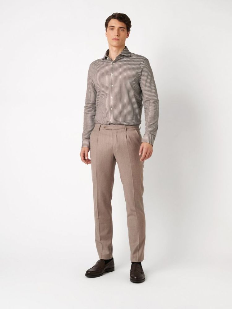 97207-4 SH-STRIPE 864 BROWN/WHITE